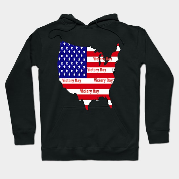 Victory Day Flag usa Hoodie by Top-you